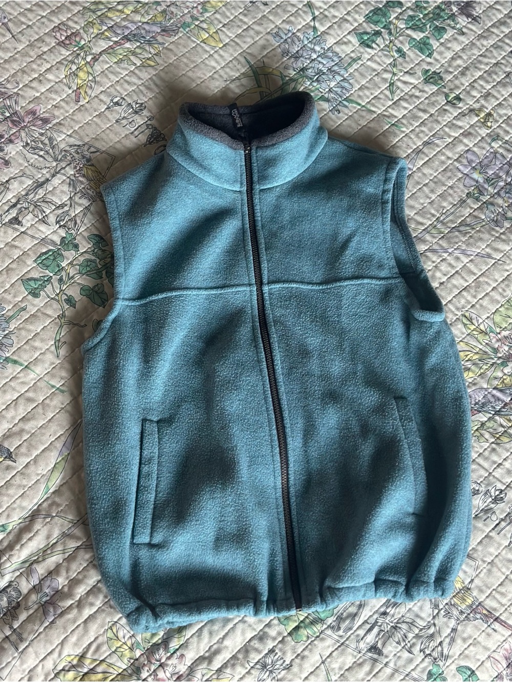 Vintage Women's Teal Fleece Vest